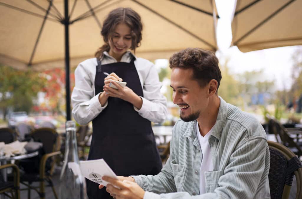 Prise de commande au restaurant